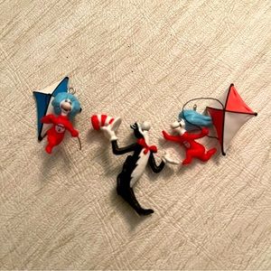 Vintage 2001 thing 1 and thing 2 with cat in the hat